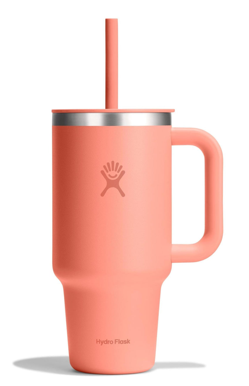 Hydro Flask 40 Oz Travel Tumbler with Handle, Lid and Straw - Insulated Stainless Steel in Sugarplum - 7DAY'S