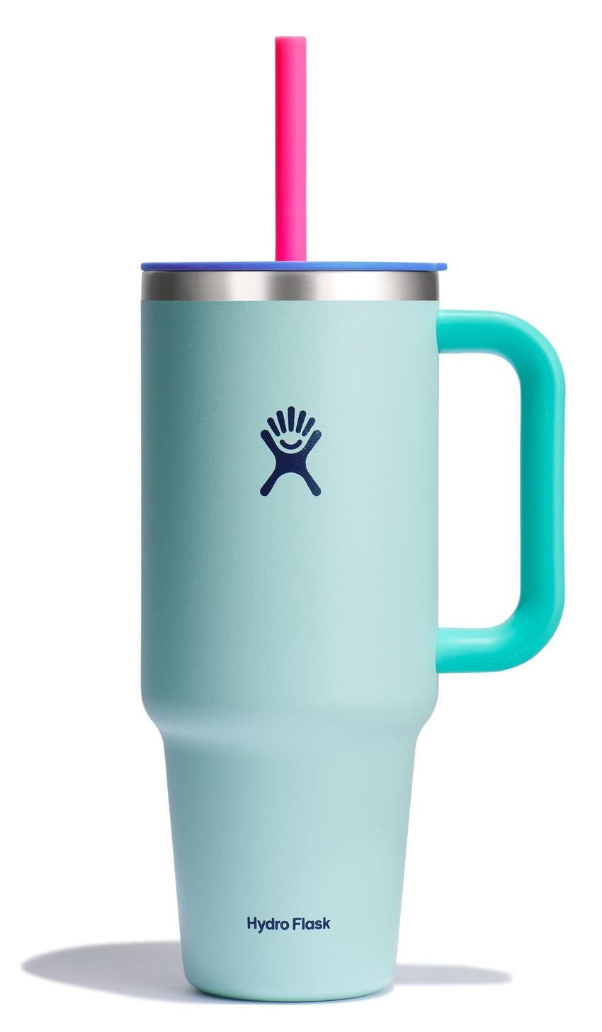 Hydro Flask 40 Oz Travel Tumbler with Handle, Lid and Straw - Insulated Stainless Steel in Sugarplum - 7DAY'S