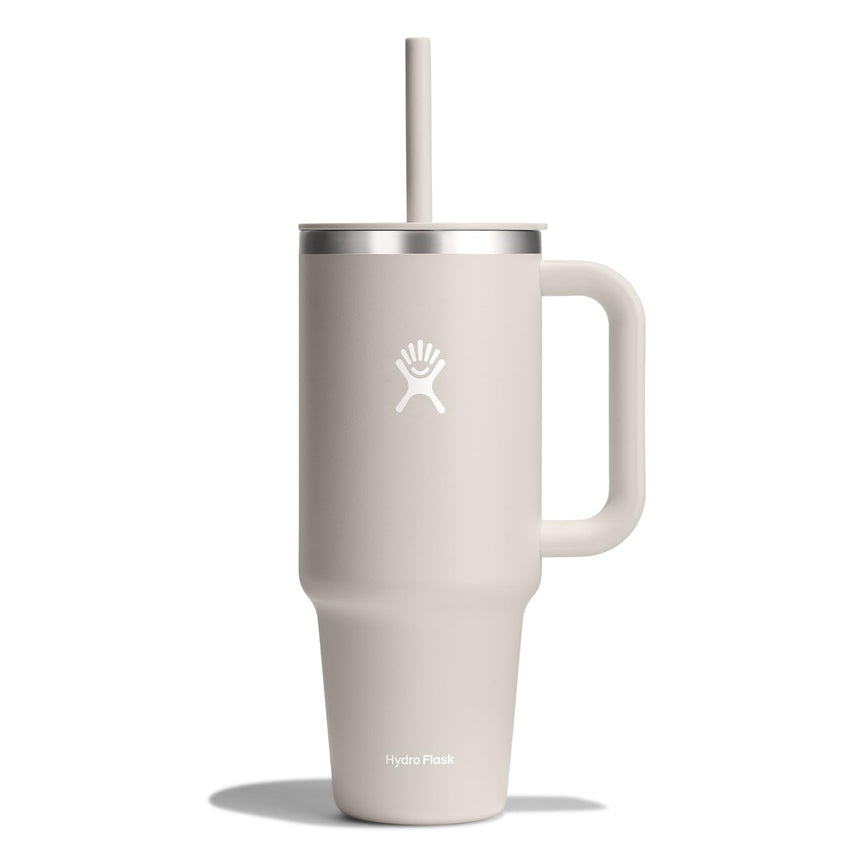 Hydro Flask 40 Oz Travel Tumbler with Handle, Lid and Straw - Insulated Stainless Steel in Sugarplum - 7DAY'S