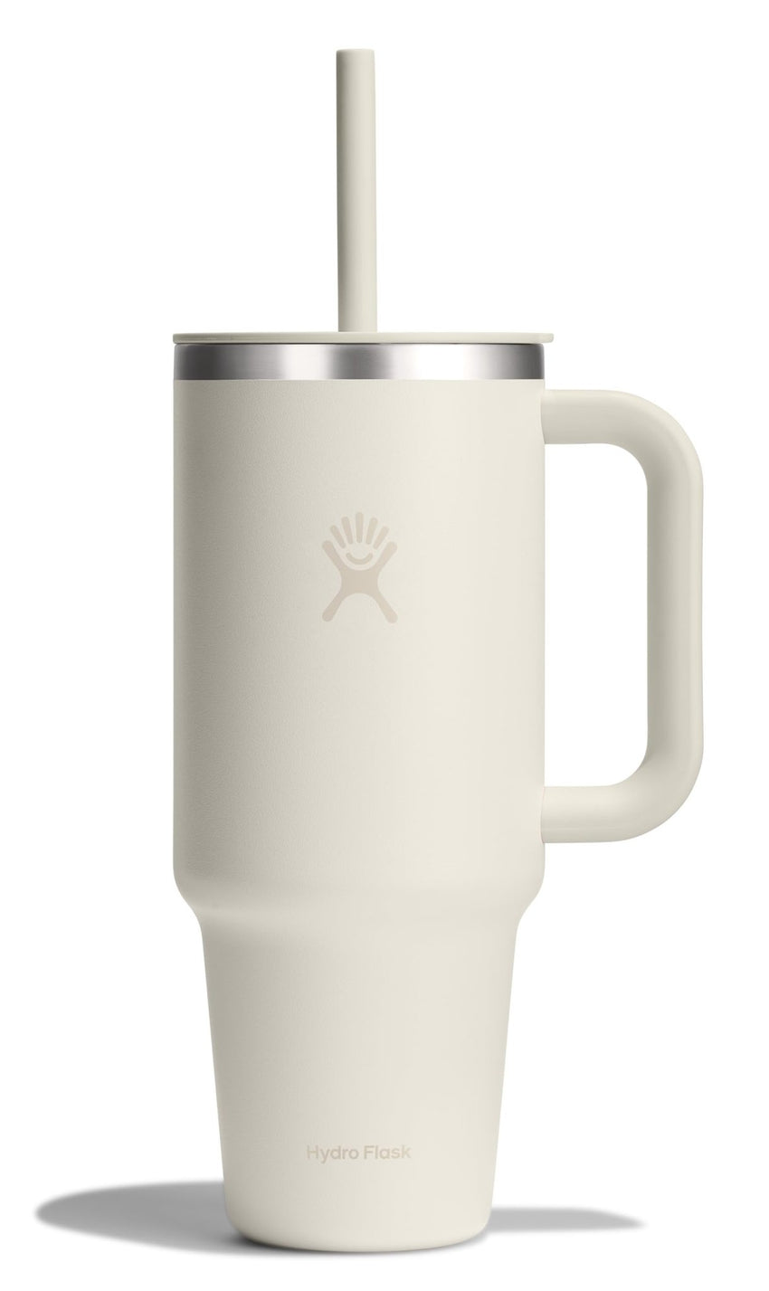 Hydro Flask 40 Oz Travel Tumbler with Handle, Lid and Straw - Insulated Stainless Steel in Sugarplum - 7DAY'S