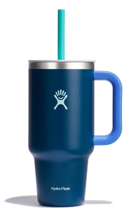 Hydro Flask 40 Oz Travel Tumbler with Handle, Lid and Straw - Insulated Stainless Steel in Sugarplum - 7DAY'S