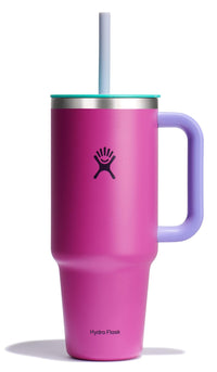 Hydro Flask 40 Oz Travel Tumbler with Handle, Lid and Straw - Insulated Stainless Steel in Sugarplum - 7DAY'S
