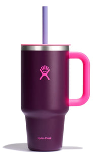 Hydro Flask 40 Oz Travel Tumbler with Handle, Lid and Straw - Insulated Stainless Steel in Sugarplum - 7DAY'S