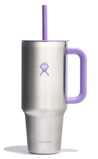 Hydro Flask 40 Oz Travel Tumbler with Handle, Lid and Straw - Insulated Stainless Steel in Sugarplum - 7DAY'S