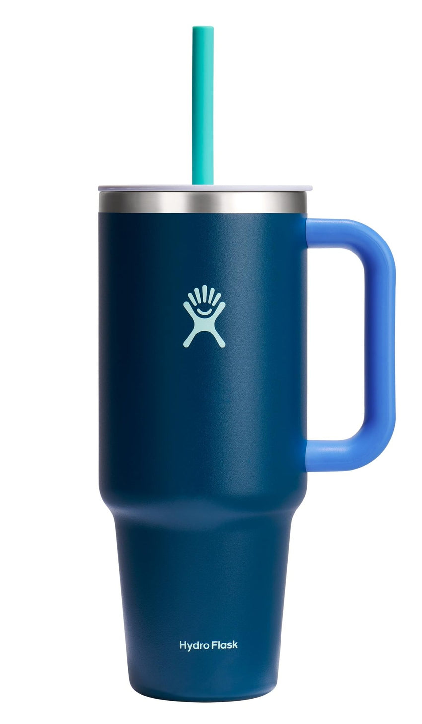 Hydro Flask 40 Oz Travel Tumbler with Handle, Lid and Straw - Insulated Stainless Steel in Sugarplum - 7DAY'S