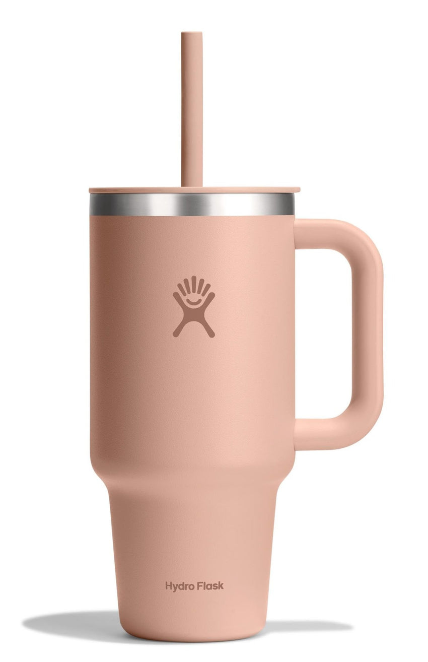 Hydro Flask 40 Oz Travel Tumbler with Handle, Lid and Straw - Insulated Stainless Steel in Sugarplum - 7DAY'S