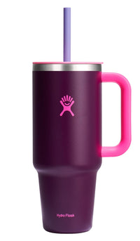 Hydro Flask 40 Oz Travel Tumbler with Handle, Lid and Straw - Insulated Stainless Steel in Sugarplum - 7DAY'S