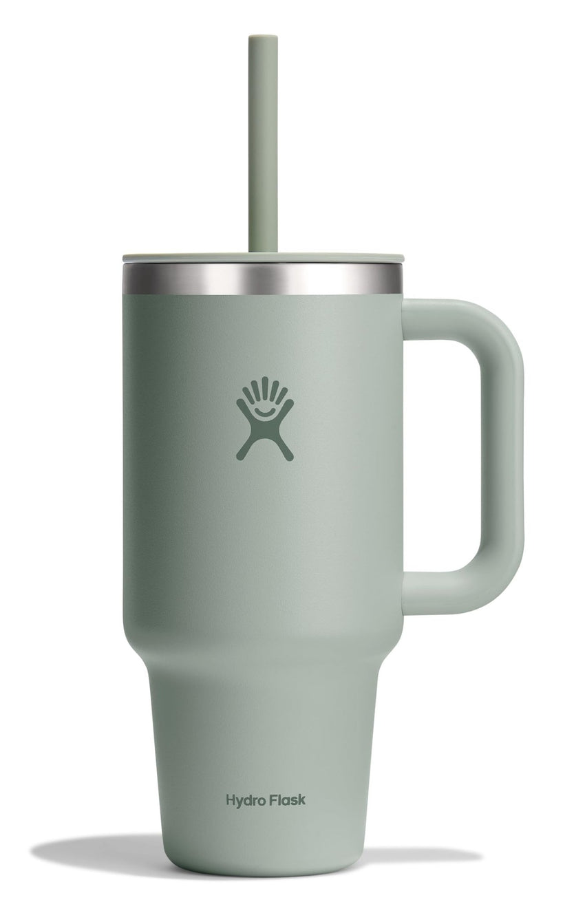 Hydro Flask 40 Oz Travel Tumbler with Handle, Lid and Straw - Insulated Stainless Steel in Sugarplum - 7DAY'S
