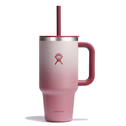 Hydro Flask 40 Oz Travel Tumbler with Handle, Lid and Straw - Insulated Stainless Steel in Sugarplum - 7DAY'S