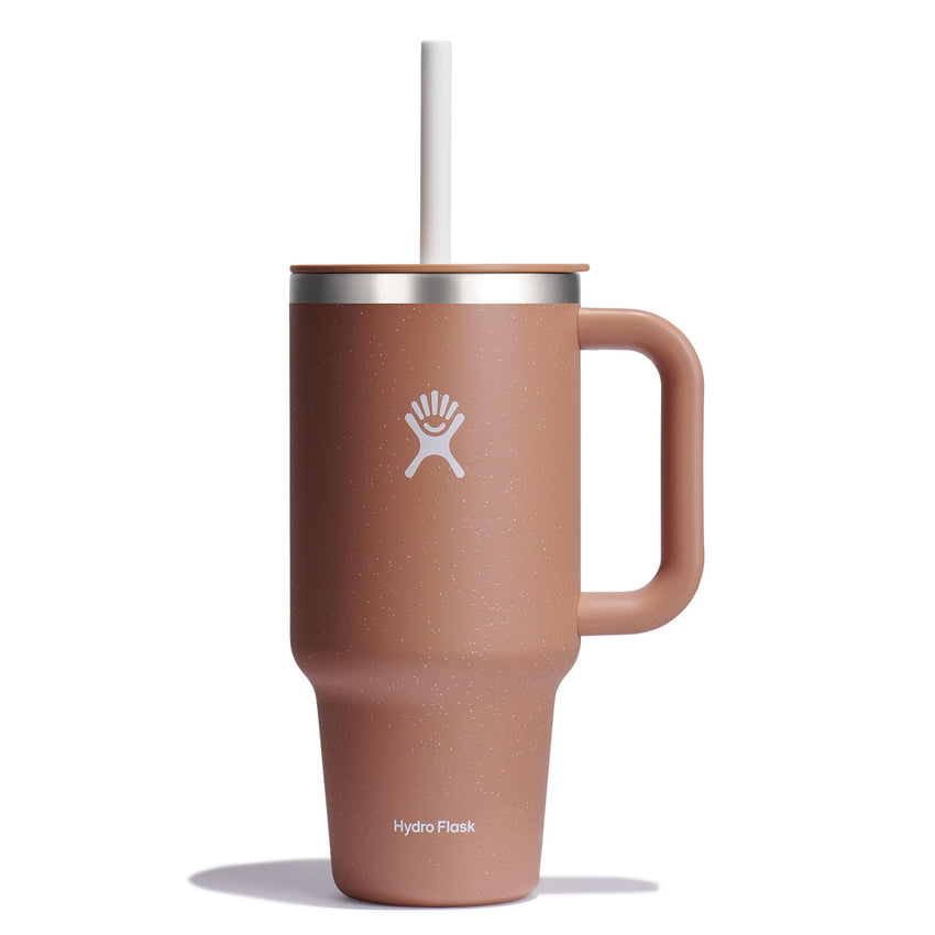 Hydro Flask 40 Oz Travel Tumbler with Handle, Lid and Straw - Insulated Stainless Steel in Sugarplum - 7DAY'S