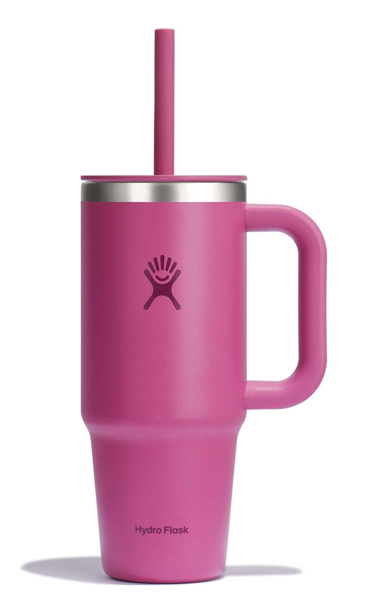 Hydro Flask 40 Oz Travel Tumbler with Handle, Lid and Straw - Insulated Stainless Steel in Sugarplum - 7DAY'S