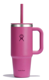 Hydro Flask 40 Oz Travel Tumbler with Handle, Lid and Straw - Insulated Stainless Steel in Sugarplum - 7DAY'S