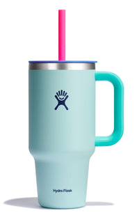 Hydro Flask 40 Oz Travel Tumbler with Handle, Lid and Straw - Insulated Stainless Steel in Sugarplum - 7DAY'S