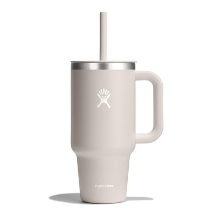 Hydro Flask 40 Oz Travel Tumbler with Handle, Lid and Straw - Insulated Stainless Steel in Sugarplum - 7DAY'S