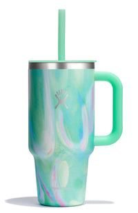 Hydro Flask 40 Oz Travel Tumbler with Handle, Lid and Straw - Insulated Stainless Steel in Sugarplum - 7DAY'S