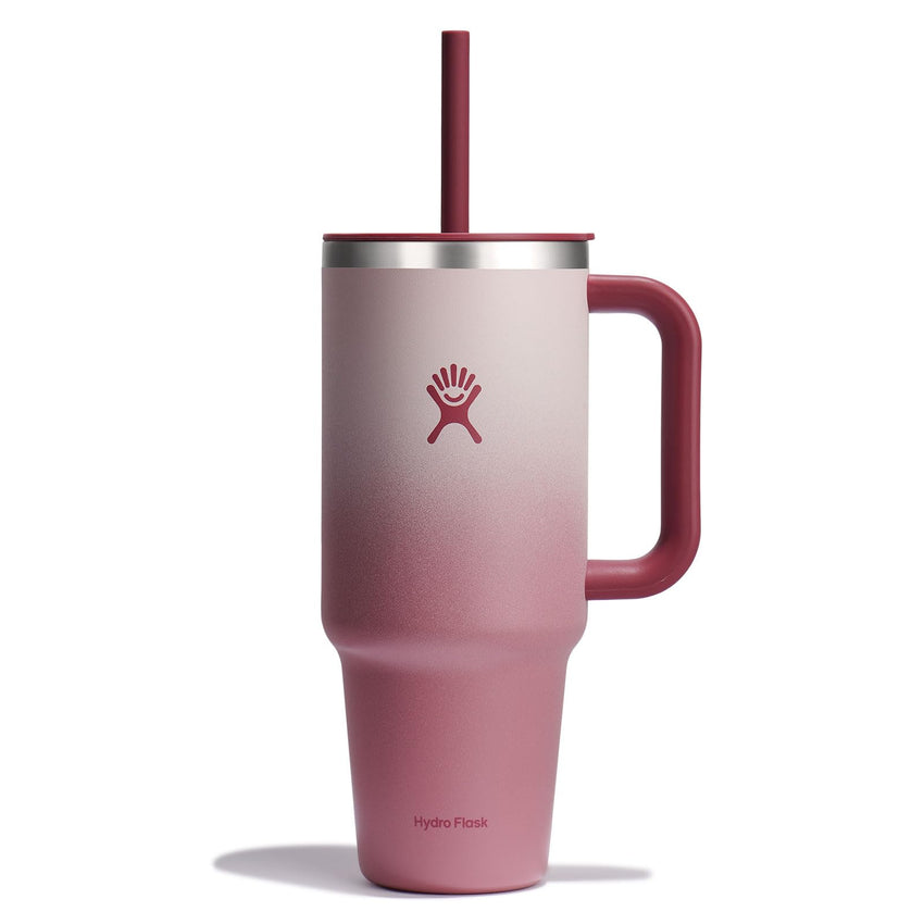 Hydro Flask 40 Oz Travel Tumbler with Handle, Lid and Straw - Insulated Stainless Steel in Sugarplum - 7DAY'S