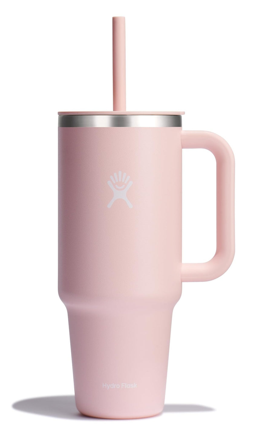 Hydro Flask 40 Oz Travel Tumbler with Handle, Lid and Straw - Insulated Stainless Steel in Sugarplum - 7DAY'S