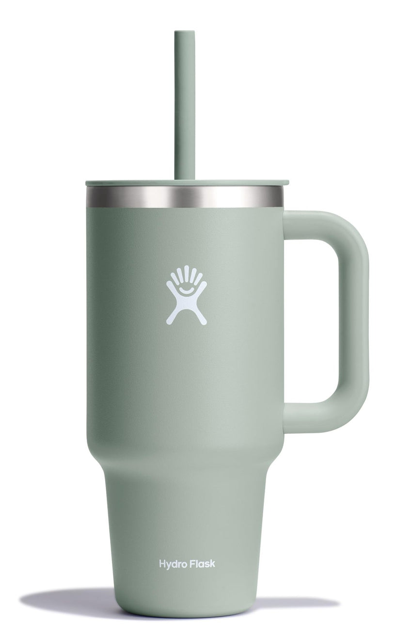 Hydro Flask 40 Oz Travel Tumbler with Handle, Lid and Straw - Insulated Stainless Steel in Sugarplum - 7DAY'S