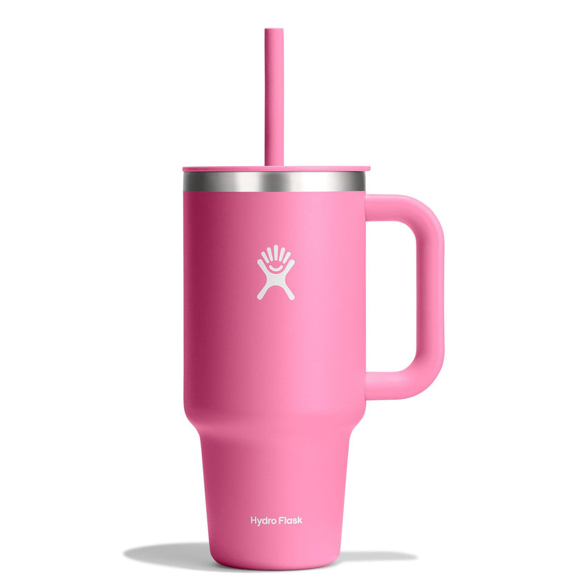 Hydro Flask 40 Oz Travel Tumbler with Handle, Lid and Straw - Insulated Stainless Steel in Sugarplum - 7DAY'S