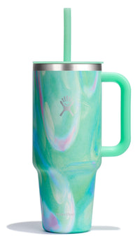 Hydro Flask 40 Oz Travel Tumbler with Handle, Lid and Straw - Insulated Stainless Steel in Sugarplum - 7DAY'S