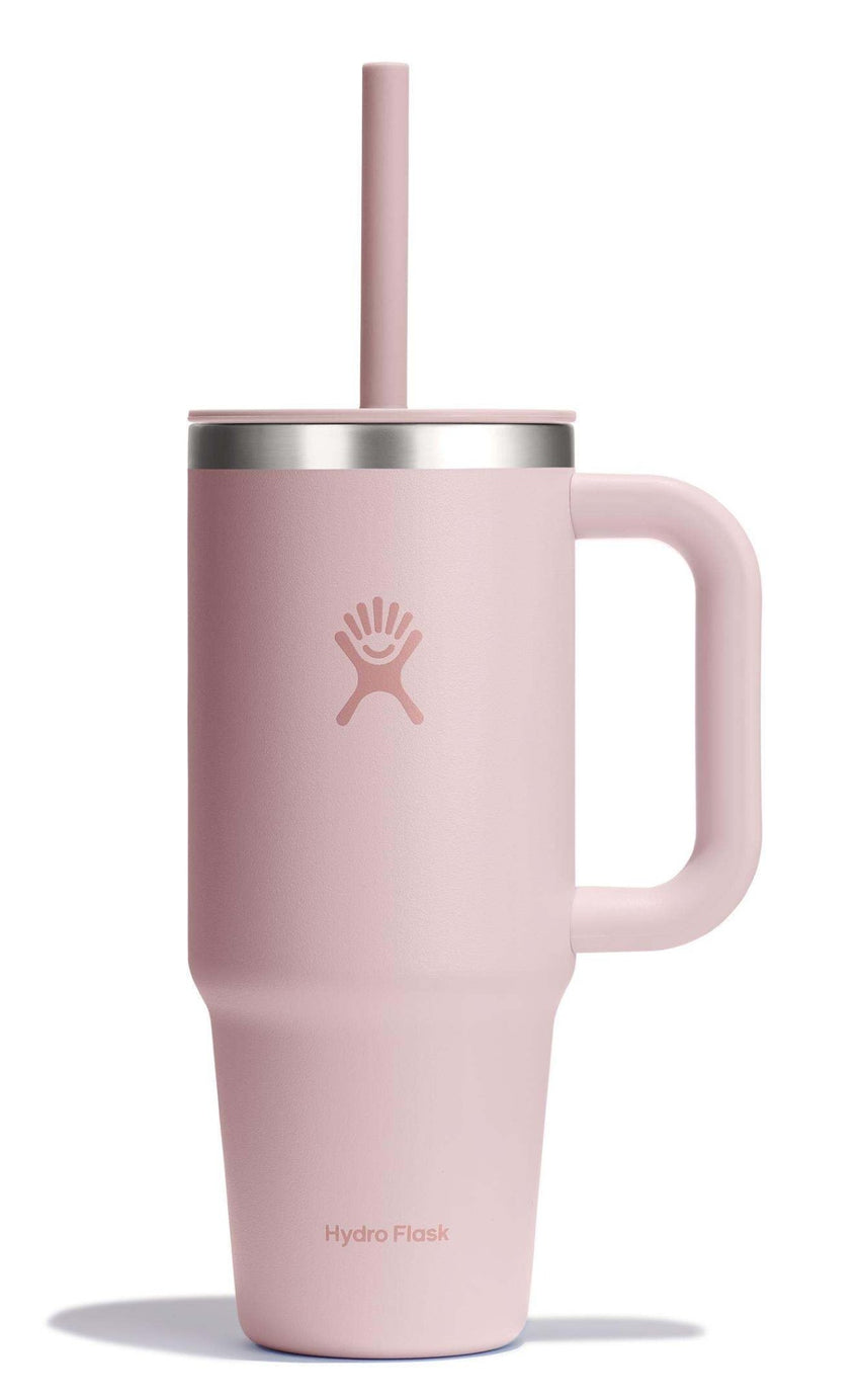 Hydro Flask 40 Oz Travel Tumbler with Handle, Lid and Straw - Insulated Stainless Steel in Sugarplum - 7DAY'S