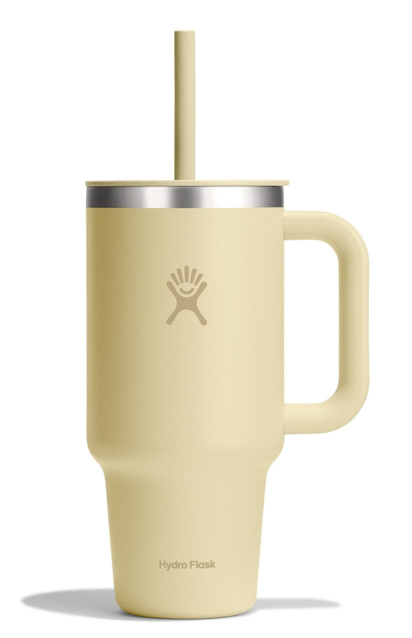 Hydro Flask 40 Oz Travel Tumbler with Handle, Lid and Straw - Insulated Stainless Steel in Sugarplum - 7DAY'S