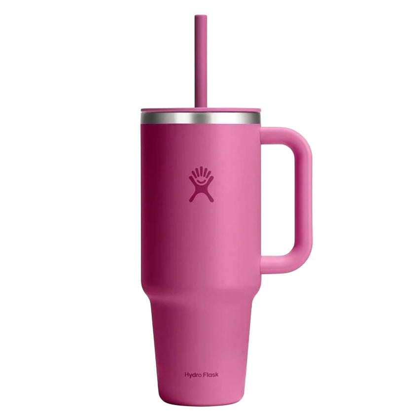 Hydro Flask 40 Oz Travel Tumbler with Handle, Lid and Straw - Insulated Stainless Steel in Sugarplum - 7DAY'S