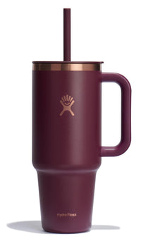 Hydro Flask 40 Oz Travel Tumbler with Handle, Lid and Straw - Insulated Stainless Steel in Sugarplum - 7DAY'S