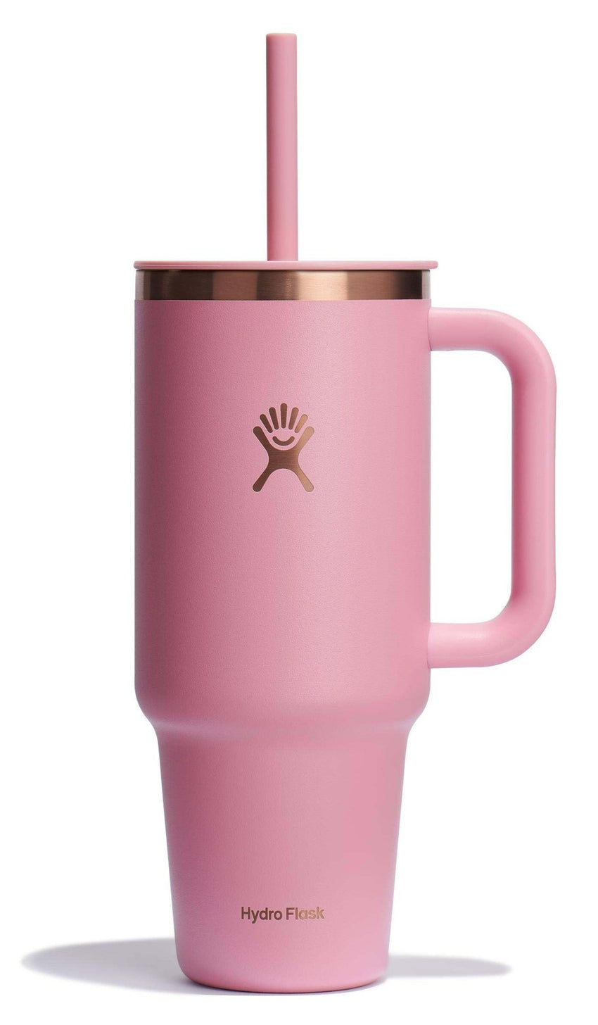Hydro Flask 40 Oz Travel Tumbler with Handle, Lid and Straw - Insulated Stainless Steel in Sugarplum - 7DAY'S