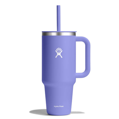 Hydro Flask 40 Oz Travel Tumbler with Handle, Lid and Straw - Insulated Stainless Steel in Sugarplum - 7DAY'S