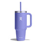 Hydro Flask 40 Oz Travel Tumbler with Handle, Lid and Straw - Insulated Stainless Steel in Sugarplum - 7DAY'S