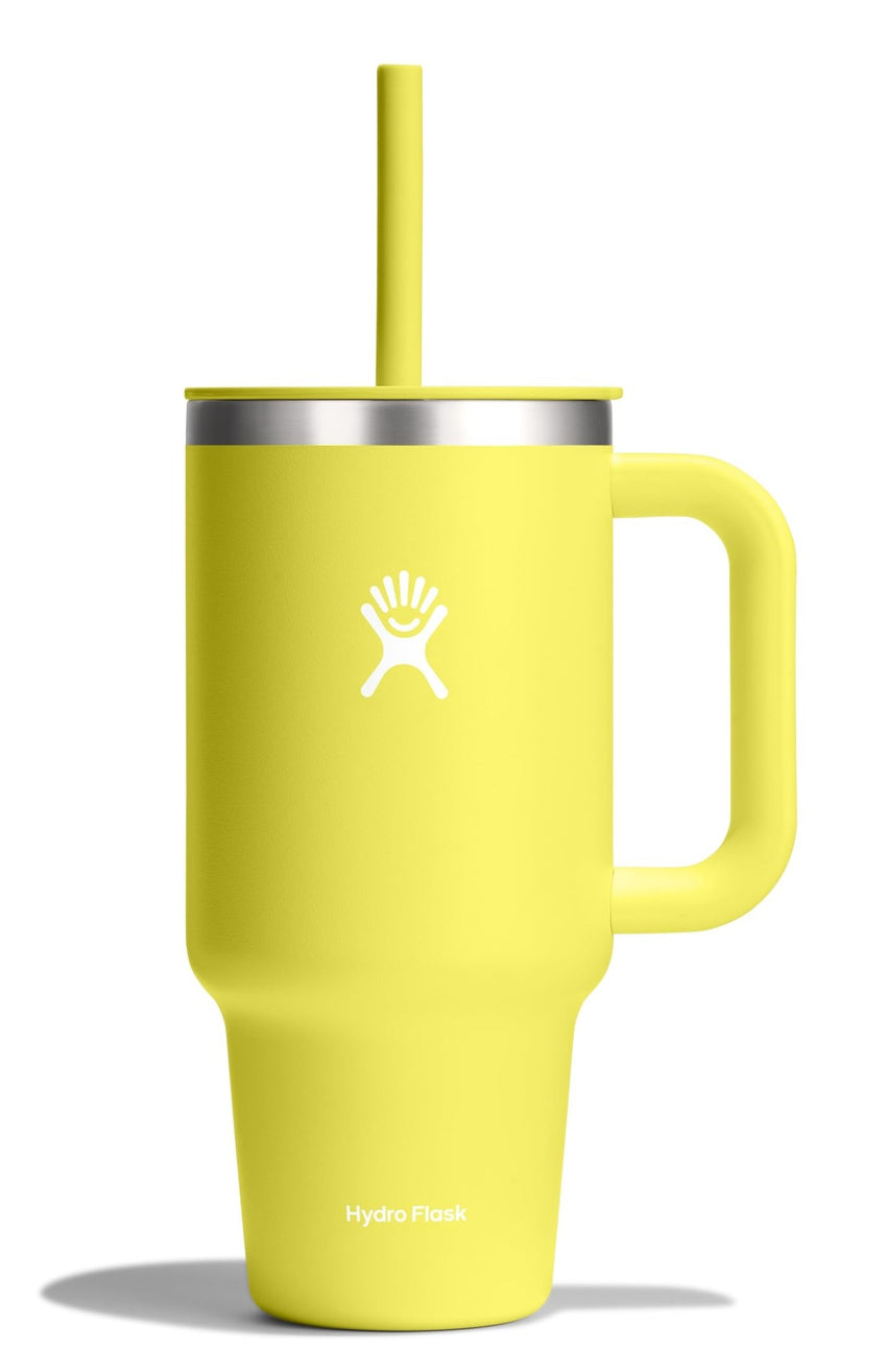 Hydro Flask 40 Oz Travel Tumbler with Handle, Lid and Straw - Insulated Stainless Steel in Sugarplum - 7DAY'S