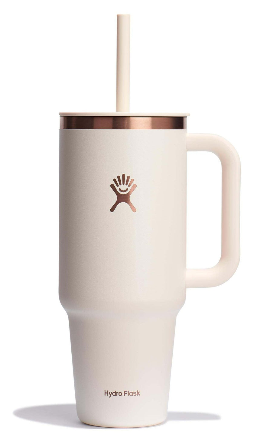 Hydro Flask 40 Oz Travel Tumbler with Handle, Lid and Straw - Insulated Stainless Steel in Sugarplum - 7DAY'S