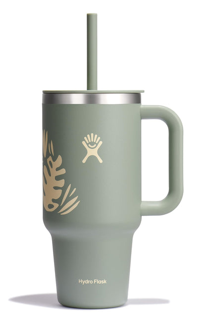 Hydro Flask 40 Oz Travel Tumbler with Handle, Lid and Straw - Insulated Stainless Steel in Sugarplum - 7DAY'S