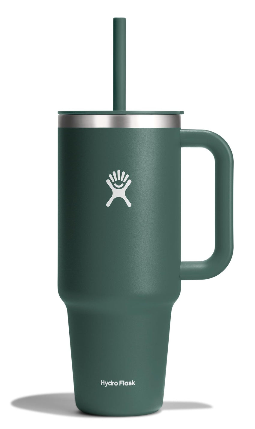 Hydro Flask 40 Oz Travel Tumbler with Handle, Lid and Straw - Insulated Stainless Steel in Sugarplum - 7DAY'S