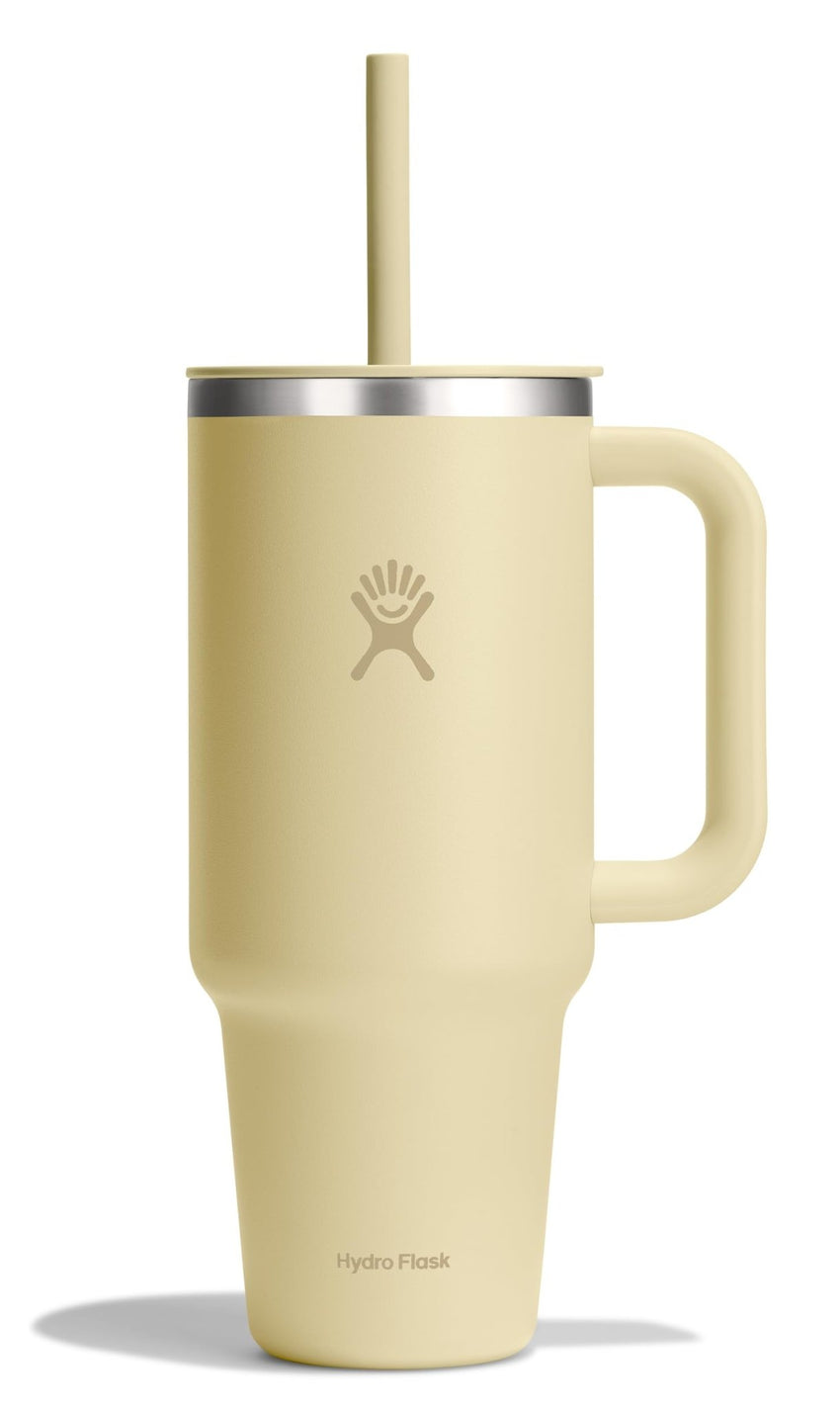Hydro Flask 40 Oz Travel Tumbler with Handle, Lid and Straw - Insulated Stainless Steel in Sugarplum - 7DAY'S