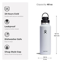 Hydro Flask 40 Oz Wide Flex Chug Cap Tonal Trillium - 7DAY'S