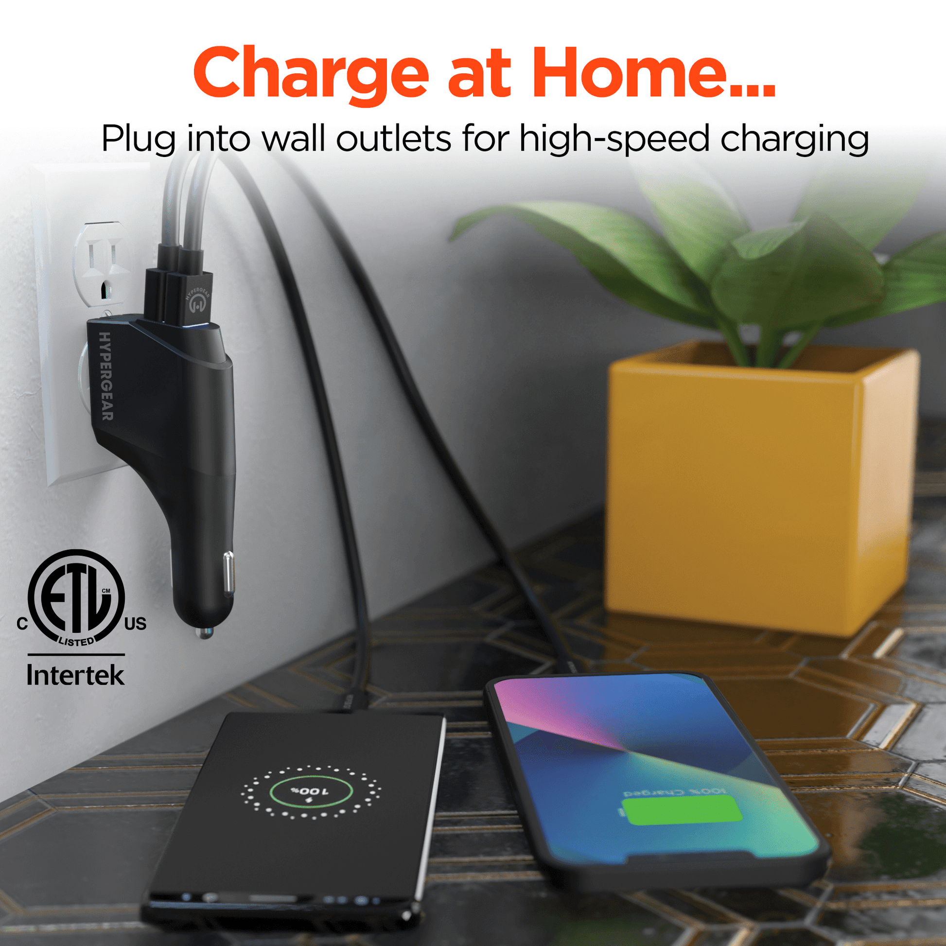 HyperGear Hybrid 2.1A Dual USB Car/Wall Charger - 7DAY'S