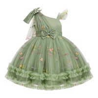 IBTOM CASTLE Girls Birthday Party Dress Heart Glitters Tulle Princess Dress Toddler Flower Girl Wedding Prom Pageant Dress - 7DAY'S