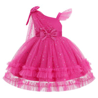 IBTOM CASTLE Girls Birthday Party Dress Heart Glitters Tulle Princess Dress Toddler Flower Girl Wedding Prom Pageant Dress - 7DAY'S