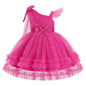 IBTOM CASTLE Girls Birthday Party Dress Heart Glitters Tulle Princess Dress Toddler Flower Girl Wedding Prom Pageant Dress - 7DAY'S