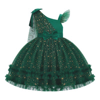 IBTOM CASTLE Girls Birthday Party Dress Heart Glitters Tulle Princess Dress Toddler Flower Girl Wedding Prom Pageant Dress - 7DAY'S
