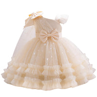 IBTOM CASTLE Girls Birthday Party Dress Heart Glitters Tulle Princess Dress Toddler Flower Girl Wedding Prom Pageant Dress - 7DAY'S