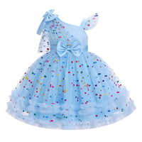 IBTOM CASTLE Girls Birthday Party Dress Heart Glitters Tulle Princess Dress Toddler Flower Girl Wedding Prom Pageant Dress - 7DAY'S