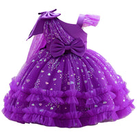 IBTOM CASTLE Girls Birthday Party Dress Heart Glitters Tulle Princess Dress Toddler Flower Girl Wedding Prom Pageant Dress - 7DAY'S