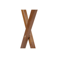 Indoor Single Folding TV Tray Table Set of 2 in Walnut L19 x W15 x H26inches. - 7DAY'S