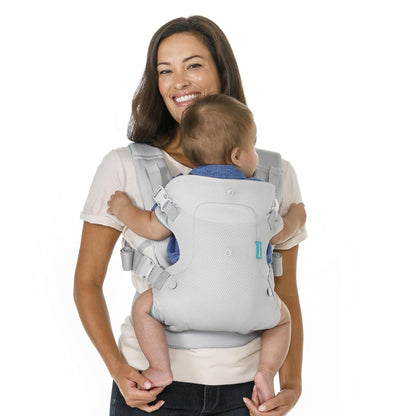 Infantino Flip 4 - in - 1 Convertible Baby Carrier, Adjustable, Ergonomic Babywearing, Registry Essential, Baby Carrier for Newborn to Toddler, Gray - 7DAY'S