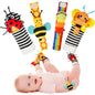 Infinno Baby Wrist Rattle Socks and Foot Finder Set, Perfect Baby Toys for 0 - 12 Months Newborn Boys and Girls As Shower Gifts, Garden Bug Series - 7DAY'S