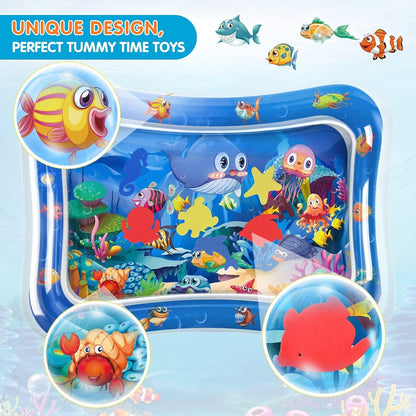 Infinno Inflatable Tummy Time Mat Premium Baby Water Play Mat for Infants and Toddlers Baby Toys for 3 to 24 Months, Strengthen Your Baby's Muscles, Portable - 7DAY'S