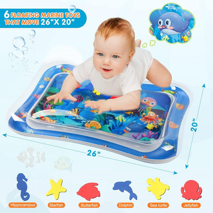 Infinno Inflatable Tummy Time Mat Premium Baby Water Play Mat for Infants and Toddlers Baby Toys for 3 to 24 Months, Strengthen Your Baby's Muscles, Portable - 7DAY'S